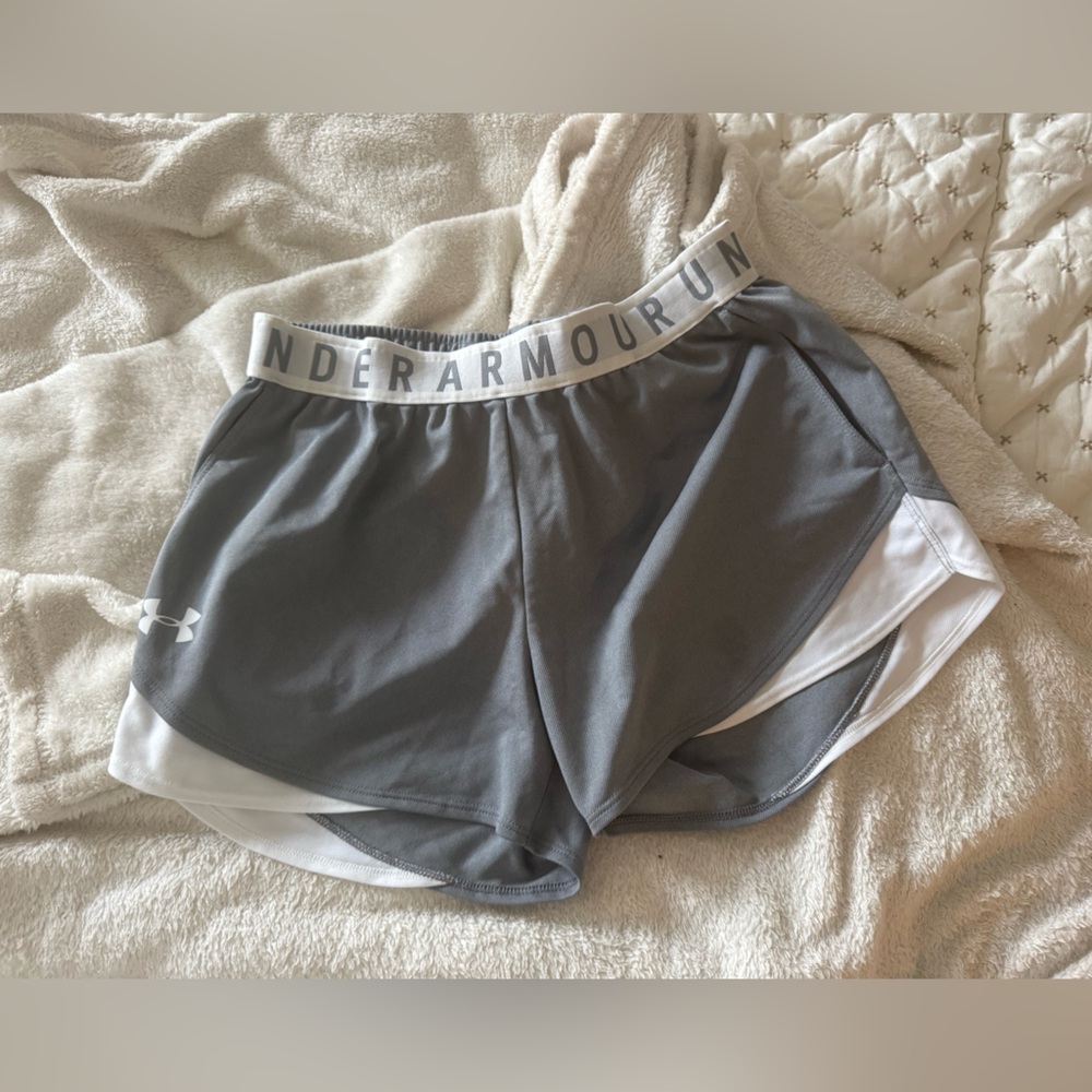 Under Armour Charcoal and White HeatGear Shorts